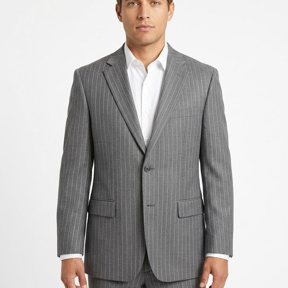 EXPRESS DESIGN Studio Wool Blend Pinstripe Blazer Men Woven Size 38S